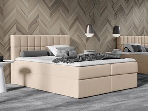 Miniaturka 7 - Kontynentalne łóżko do sypialni kremowe aranżacja TRIXO