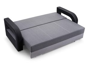 Miniaturka 5 - Sofa rozkładana z pojemnikiem rozłożona białe tło LUCIANO