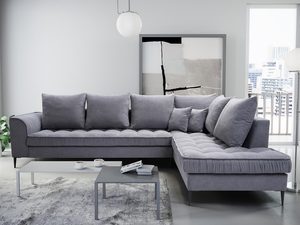 Miniaturka 6 - Narożnik w Stylu Skandynawskim szary aranżacja VICTORIA