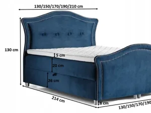 Miniaturka 1 - Łóżko kontynentalne wymiary BEDRAN