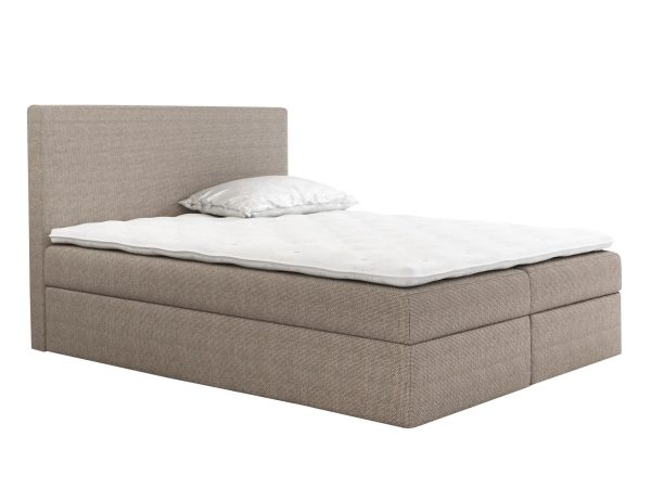 Łóżko kontynentalne beżowe białe tło CLASSIC