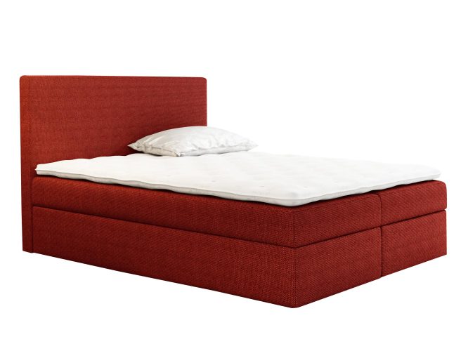 Łóżko kontynentalne czerwone białe tło CLASSIC