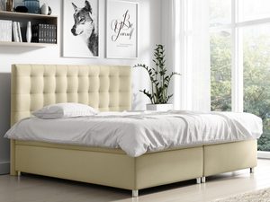 Miniaturka 1 - Pikowane Łóżko Tapicerowane kremowe aranżacja Bella