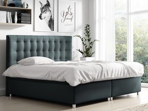 Miniaturka 8 - Pikowane Łóżko Tapicerowane aranżacja zieleń Bella