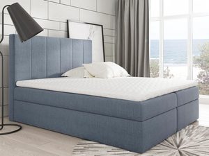 Miniaturka 7 - Wygodne Łóżko Do Spania Tapicerowane aranżacja niebieskie Bono