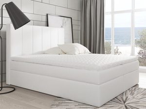 Miniaturka 3 - Łóżko kontynentalne białe aranżacja BONO