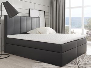 Miniaturka 2 - Łóżko kontynentalne czarne aranżacja BONO