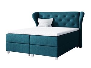 Miniaturka 2 - Łóżko kontynentalne turkusowe białe tło VENICE