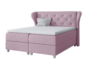 Miniaturka 1 - Różowe Łóżko Tapicerowane VENICE