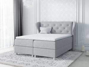 Miniaturka 5 - Łóżko kontynentalne szare aranżacja VENICE