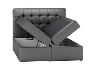 Miniaturka 2 - Łóżko kontynentalne szare pojemniki białe tło GABRIELE