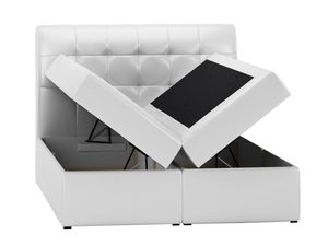 Miniaturka 1 - Łóżko kontynentalne białe pojemniki białe tło GABRIELE