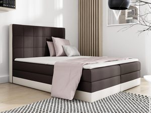 Miniaturka 12 - Łóżko Z Zagłówkiem Tapicerowanym Lorice aranżacja brąz