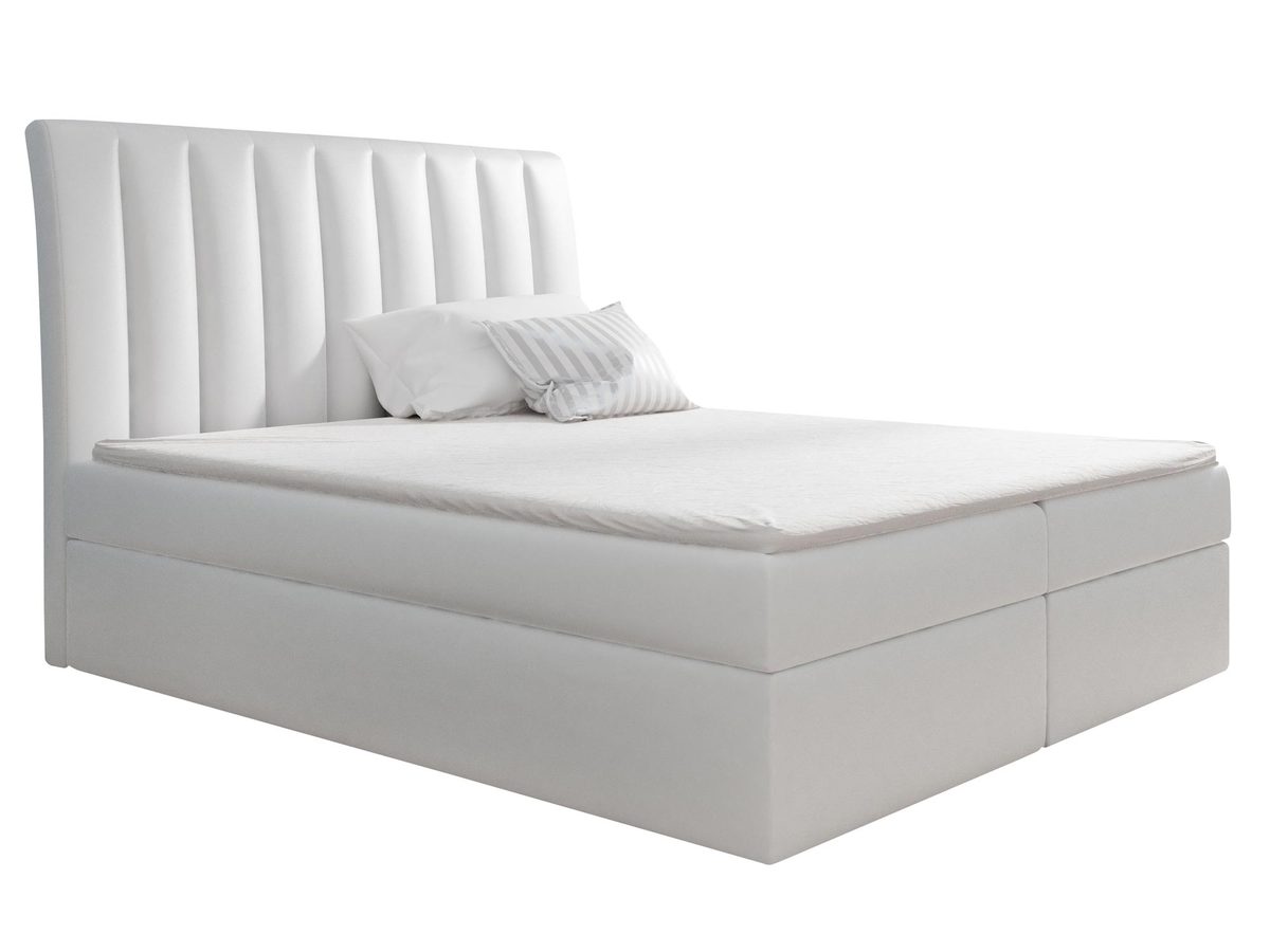 Łóżko Szare Tapicerowane VISTA