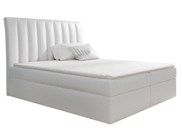 Łóżko Szare Tapicerowane VISTA