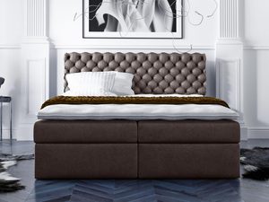 Miniaturka 8 - Ekskluzywne Łóżko do Sypialni brązowe aranżacja VANESSA