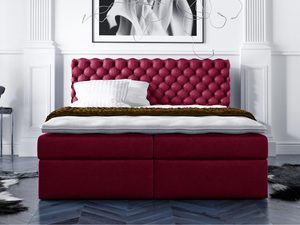 Miniaturka 7 - Ekskluzywne Łóżko do Sypialni bordowe aranżacja VANESSA