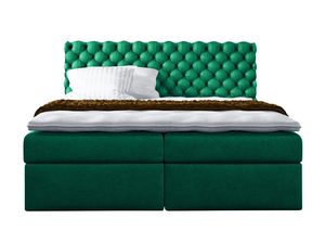Miniaturka 1 - Ekskluzywne Łóżko do Sypialni zielone białe tło VANESSA