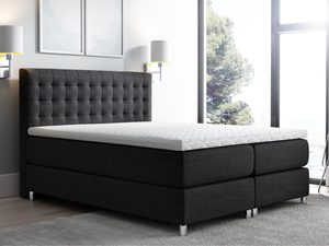 Miniaturka 5 - Łóżko z pikowanym zagłówkiem czarne aranżacja SONIC