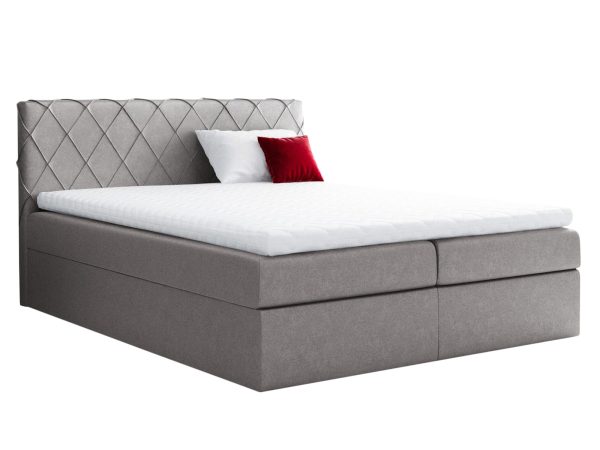 Modne Łóżka Do Sypialni beżowy białe tło ZENITH