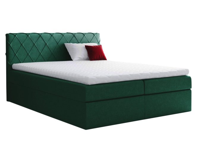 Modne Łóżka Do Sypialni zielone białe tło ZENITH