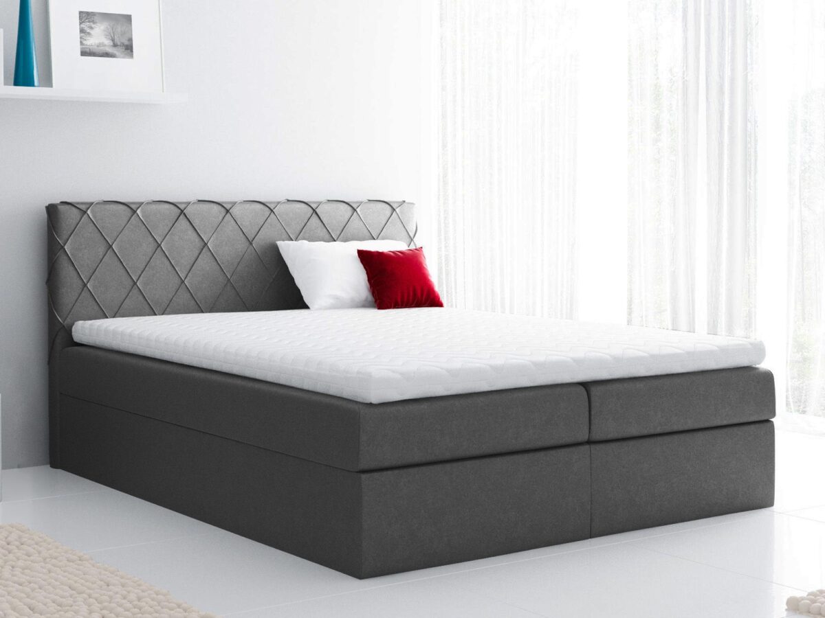 Modne Łóżka Do Sypialni szare aranżacja ZENITH