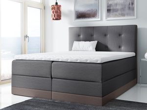 Miniaturka 1 - Łóżko Tapicerowane do Sypialni szary aranżacja MOSTAR
