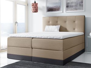 Miniaturka 3 - Łóżko Tapicerowane do Sypialni beżowy aranżacja MOSTAR