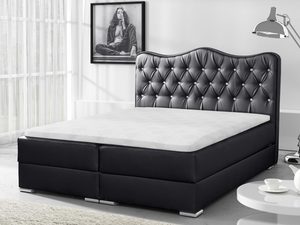 Miniaturka 2 - Łóżko Ludwikowskie kontynentalne czarne aranżacja CLARC