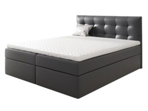 Miniaturka 7 - Łóżko kontynentalne czarna ekoskóra białe tło PRINCE 1