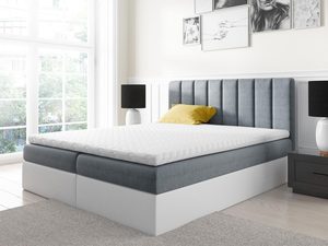 Miniaturka 4 - Łóżko kontynentalne szaro-białe aranżacja CHESTER