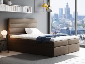 Miniaturka 2 - Wygodne Łóżko do Spania brązowe SCARLETT