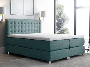 Miniaturka 6 - Łóżko z pikowanym zagłówkiem turkusowe aranżacja SONIC