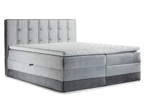 Nowoczesne Łóżko Tapicerowane Marlene białe tło