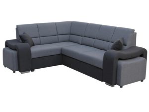 Miniaturka 11 - Czarny Narożnik z Pufą STANLEY