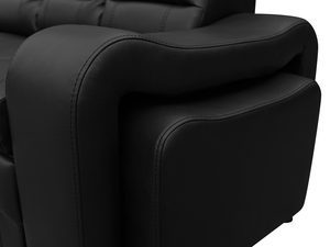 Miniaturka 4 - Sofa do salonu czarna ekoskóra detale2 ELENA