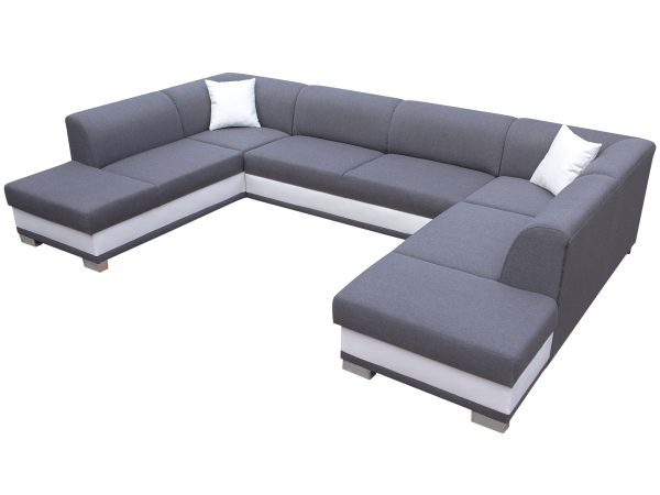 Narożnik 340x220 w kształcie U białe tło SARAH U