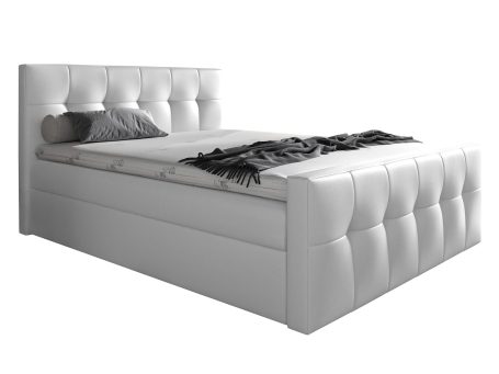 Łóżko Sypialniane Tapicerowane Malibu białe tło