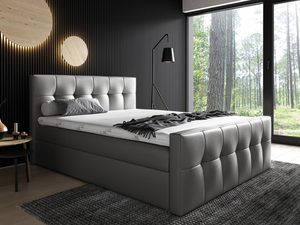 Miniaturka 5 - Łóżko Sypialniane Tapicerowane Malibu szare aranżacja