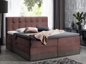 Miniaturka 5 - Łóżko kontynentalne bordowe z pikowanym zagłówkiem w sypialni