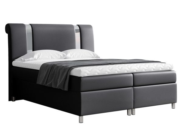 Łóżko Do Sypialni Nowoczesne Mars białe tło