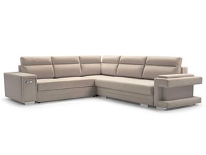 Miniaturka 10 - Narożnik z Funkcją Spania Codziennego beżowy białe tło ZENO