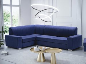 Miniaturka 9 - Narożnik do Salonu z Funkcją Spania aranżacja BLAZE + PUFA