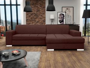 Miniaturka 10 - Narożnik z szerokim siedziskiem brązowy aranżacja JACOB