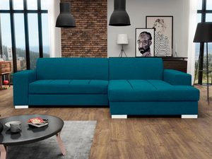 Miniaturka 8 - Narożnik z szerokim siedziskiem granatowy aranżacja JACOB