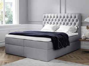 Miniaturka 4 - Łóżko Do Spania Tapicerowane Monet szare aranżacja