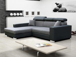 Miniaturka 9 - Tapicerowany Narożnik popiel-grafit TINA DE LUX