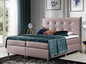 Miniaturka 1 - Łóżko Kontynentalne różowe aranżacja ERIC