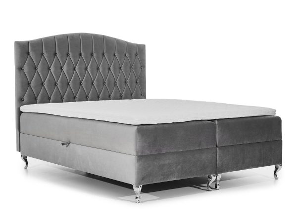 Łóżko Welur W Stylu Francuskim Puerto białe tło