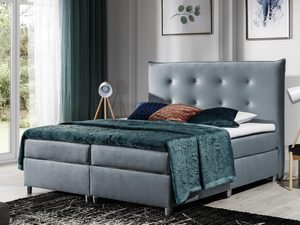 Miniaturka 4 - Łóżko Kontynentalne niebieskie aranżacja ERIC